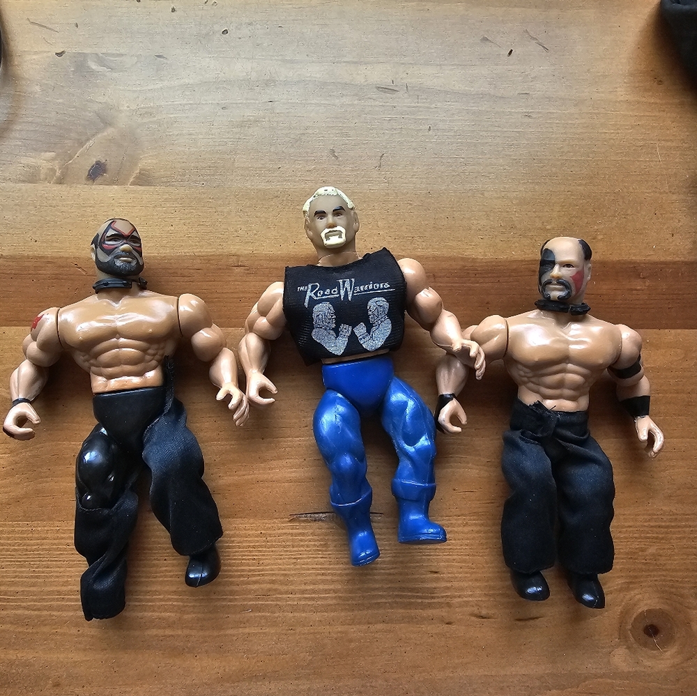 Remco Vintage 1985 AWA Road Warriors 3 Piece Set